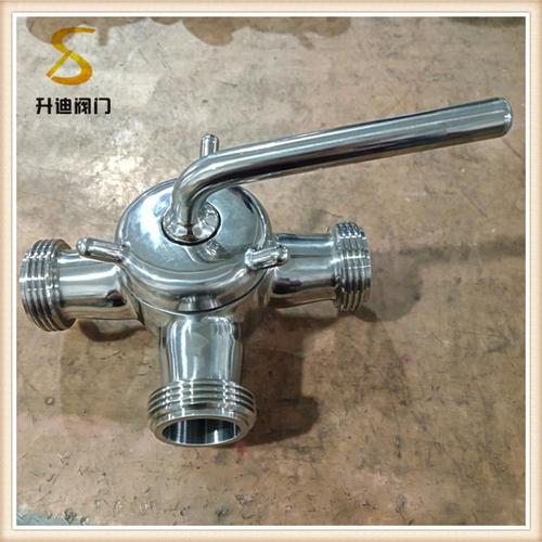 升迪手动三通卫生级旋塞阀 SMS圆螺纹不锈钢旋塞阀的制造与选型指南